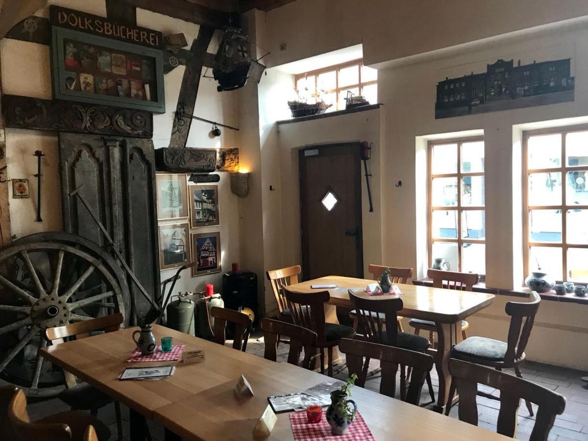 Hotel-Pension Markt-Scheune Anno 1652 Vlotho Esterno foto